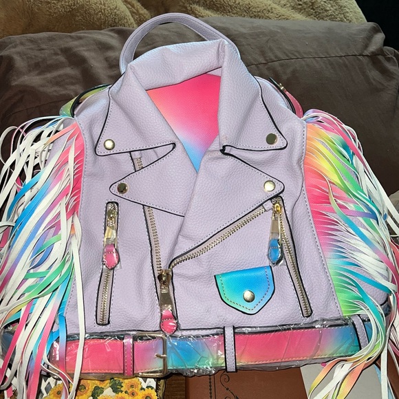 Dolls Kill Handbags - La Miel Vegan Leather Jacket Backpack